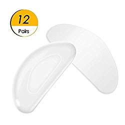 Eyeglass Nose Pads, Auzky Stick on Silicone Adhesive Nose Pads for Glasses, Eyeglasses, Sunglasses – 12 Pairs (Clear)