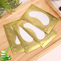 100 Pairs Set Under Eye Pads, Comfy and Cool Under Eye Patches Gel Pad for Eyelash Extensions Eye Mask Beauty Tool (Gold)