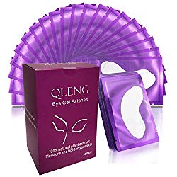 55 Pairs Set, Under Eye Hydrogel Pads, Professional Lint Free Eye Mask Eyelash Extension Gel Patches Kit for Adhesive Lash Beauty Tool (Purple)