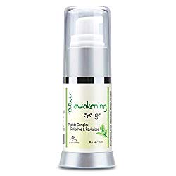 Daily Under Eye Gel – Reduces the Appearance of Puffiness, Wrinkles, Fine Lines, Bags, Dry, Crepe Skin – Organic Aloe, Vitamin E, Hyaluronic Acid – Firming Moisturizing. For Men & Women By Deluvia