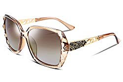 FEISEDY Classic Polarized Women Sunglasses Sparkling Composite Frame B2289