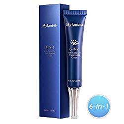 Mylansea 6-in-1 Anti-Aging Eye Cream for Puffiness and Dark Circles, Moisturizing Eye Gel for Eye Lifting and Firming, 1oz