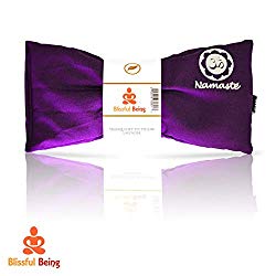 Namaste Yoga Eye Pillow with Lavender | Weighted Eye Mask (Purple)