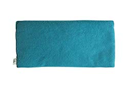 Peacegoods Pack of (4) Unscented Organic Flax Seed Eye Pillows – 4 x 8.5 – Soft Cotton Flannel – Soothing & Relaxing – Teal Green