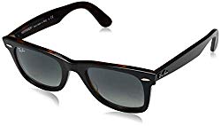 Ray-Ban Wayfarer Square Sunglasses, Top Grey on Havana, 50 mm