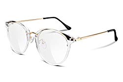 FEISEDY Women Vintage Glasses Frames Round Non Prescription Eyewear Clear Lens B2260