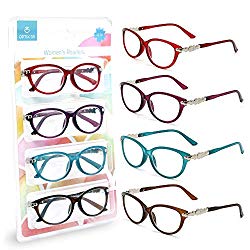 Pack of 4 Women’s Reading Glasses – Stylish, Comfortable Ladies’ Readers
