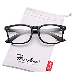 Pro Acme Non-prescription Glasses Frame Clear Lens Eyeglasses (Matte Black)