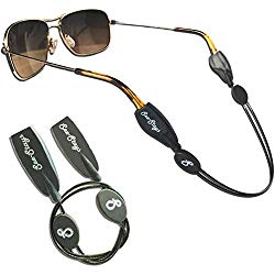 See-Stays Eye Glasses Strap Adjustable Retainer | Sunglasses Silicone Holders for Men and Women, Adults and Kids | Boating, Climbing, Skiing, Hiking, Running and Fishing Eyewear Safety Straps -2 Pack