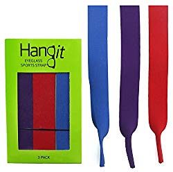 Sports Sunglasses Strap Elastic Neoprene Eyewear Retainer – Pack of 3 Colors By HANGIT