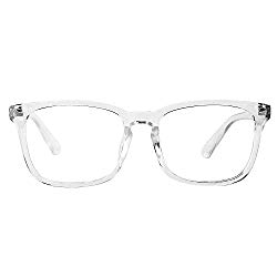 WOWSUN Non Prescription Glasses for Women Men,Clear Lens Eyeglasses Fashion Nerd Optical Frames Fake Eye Glasses Clear Frame