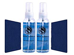 Better Seeing Glasses Cleaner Spray Kit Includes Two Thick Microfiber Cloth for Eyeglass Cleaning Solution, 2 Bottles