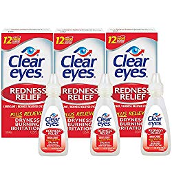 Clear Eyes,Redness Relief Eye Drops, 0.5 Fl Oz, Pack of 3