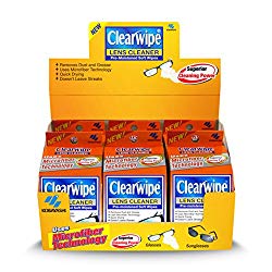 Clearwipe Microfiber Lens Cleaner Quick Drying Pre-Moistened Wipes – 6 Boxes (20 Pre-Moistened Soft Wipes)