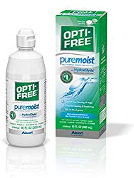 Opti-Free Puremoist Multi-Purpose Disinfecting Solution with Lens Case, 10-Ounces