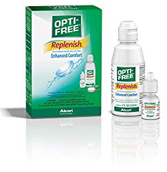 Opti-Free Replenish Travel Pack, Includes Multi-Purpose Disinfecting Solution, Rewetting Drops and Lens Case