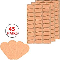 Gejoy 45 Pairs Soft Foam Nose Pads Self Adhesive Eyeglass Nose Pads Anti-Slip Eyeglass Nose Pads Thin Nosepads for Glasses Eyeglasses Sunglasses (Skin Color)