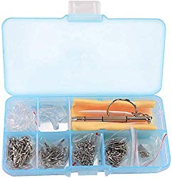 OctinPris Eyeglass Sunglass Repair Kit with Screws Tweezers Screwdriver Tiny Micro Screws Nuts Assortment Stainless Steel Screws Glasses Repair Nose Pads for Spectacles