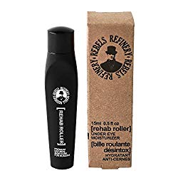 Rebels Refinery Rehab Roller Natural Under Eye Moisturizer – Reduces Bags Under Eyes, Dark Circles, Puffiness, Fine Lines and Wrinkles – Vitamin E Repairs Skin Damage – 0.5 Fl. Oz.
