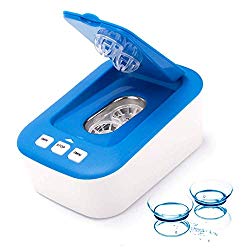 Contact Lens Cleaner, Portable Ultrasonic Contact Lens Cleaner Kit Daily Care Faster Cleaning for Contact Lens(Blue)(New Version)