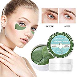 Vanelc Collagen Eye Mask-with Under Eye Patches, Dark Circles Under Eye Treatment, Under Eye Bags Treatment, Natural Eye Mask for Puffy Eyes, Anti-Wrinkle,Deep-Moisturizing, Gel Pads 30 Pairs