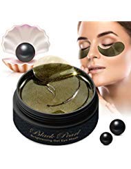 Black Pearl Collagen Eye Masks by Puriderma [60pc Set] Brightening Hydrogel Under-Eye Patches with Retinol to Rejuvenate Skin, Reduce Dark Circles, Fine Lines, Wrinkles