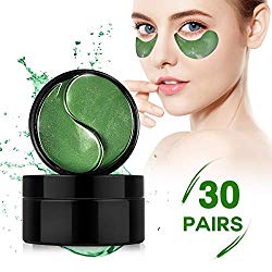 Collagen Under Eye Patches,60 PCS Under Eye Gel Pads Eye Mask Treatment with Anti-Aging Hyaluronic Acid For Moisturizing & Reducing Dark Circles Puffiness Wrinkles Fine Lines for Women and Men