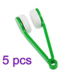 ULTNICE 5 Pcs Magic Mini Glasses Sunglasses Eyeglasses Microfiber Spectacles Cleaner Soft Brush Cleaning Tool (Random Color)