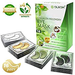 Under Eye Mask Gold Eye Mask Anti-Aging Hyaluronic Acid Eye Patches Under Eye Mask for Moisturizing & Reducing Dark Circles Puffiness Wrinkles Eye Gel Pads (Variety)