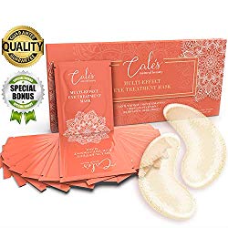Under Eye Patches for Puffy Eyes Collagen Eye Mask for Dark Circles Gel Under Eye Pads for Wrinkles with Hyaluronic Acid Gold Eye Masks Under Eye Bags Treatment Men and Woman (Pack of 15) by Cales