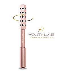 YOUTHLAB Radiance Roller – Germanium Stone Uplifting Face/Eye/Body Massager Beauty Roller/Tool for Skin Tightening/Firming, De-Puffing, Anti-Aging and Tension Relief (Purple, Rose Gold and Black)