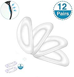 12 Pairs Eyeglass Nose Pads, Transparent Anti-Slip Nosepads, Stick on Anti-Slip Soft Silicone Adhesive Nose Pads for Eyeglass Glasses, Sunglasses(Transparent, 2mm)