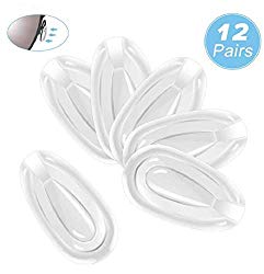 12 Pairs Replacement Nose Pads for Oakley Sunglasses Frame,Soft Silicone Nose Cushion Especially Designed for Oakley Eyewear – Clear