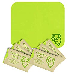 Calyptus Cloth Microfiber Cleaning Cloth | Eyeglass Lens Cleaner | Glasses, Phone, Camera, Computer Screen Cleaning | Safe for All Coated Lenses | 6 Pack, 6×7 Inch, Green