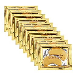 Adofect 30 Pairs Gold Collagen Under Eye Mask Anti-Aging Hyaluronic Acid 24k Gold Eye Patches for Moisturizing & Reducing Dark Circles, Luxury Gift for Women and Men, Gold