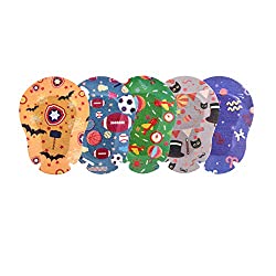 EGOOL Eye Patches for Boys, Treatment of Lazy Eye (Amblyopia), 5 Cute Colorful Patterns, 50 Pack Individually Wrapped, Regular Size for Boys