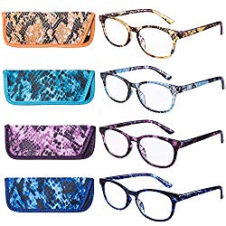 EYEGUARD Reading Glasses 4 Pack Quality Fashion Colorful Readers for Women