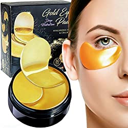 Luxury Collagen Gel Eye Pads Nano Active Gold Mask Patches [60 pack] Moisturizing Puffy Eyes Dark Circles Under Eyes Relief Anti-Aging Anti-Wrinkle Hyaluronic Acid Deep Hydration Face Skin Treatment