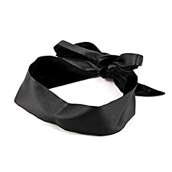 LYQLXL Sleeping Mask Satin Eye Mask Red Black Blindfold,57in