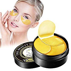 PHOEBE 24K Gold Under Eye Treatment Masks,Under Eye Patches Eye Gel Pads Reduces Wrinkles and Lightens Dark Circles Puffy Eyes and Eye Bags,Under Eye Face Mask Anti-Aging 30Pairs