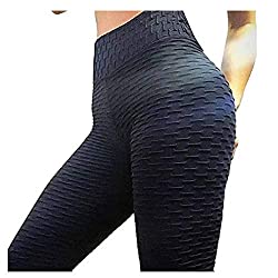 RINKOUa Butt Lifting Anti Cellulite Sexy Leggings for Women High Waisted Yoga Pants Workout Tummy Control Sport Tights