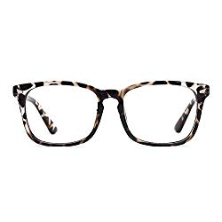 TIJN Vintage Square Progressive Multifocus Reading Glasses Anti Blue Light for Women Men Nerd Eyeglasses Readers