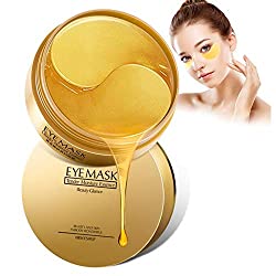 Under Eye Mask, 30 Pairs 24K Gold Eye Collagen Patches, Firming Eye Mask, Under Eye Bags Treatment for Moisturizing & Reducing Dark Circles Puffiness Wrinks